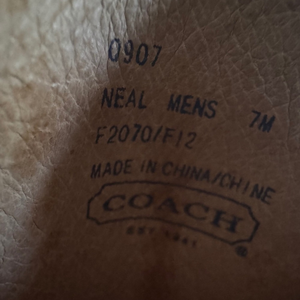 Coach Neal Mens 7M Black Signature Canvas Leather Driving Loafers with COA - Picture 7 of 7